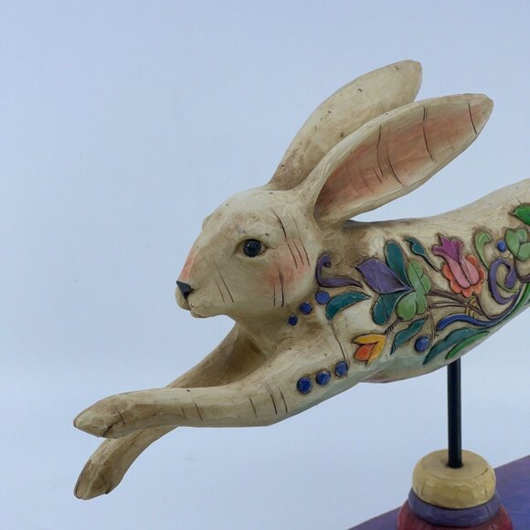 jim shore heartwood creek 2004 "running rabbit" figurine folk art style - Picture 4 of 8